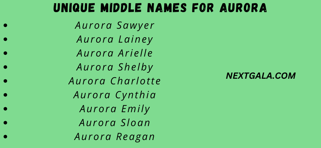 Middle Names for Aurora