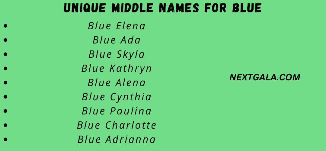 Middle Names for Blue