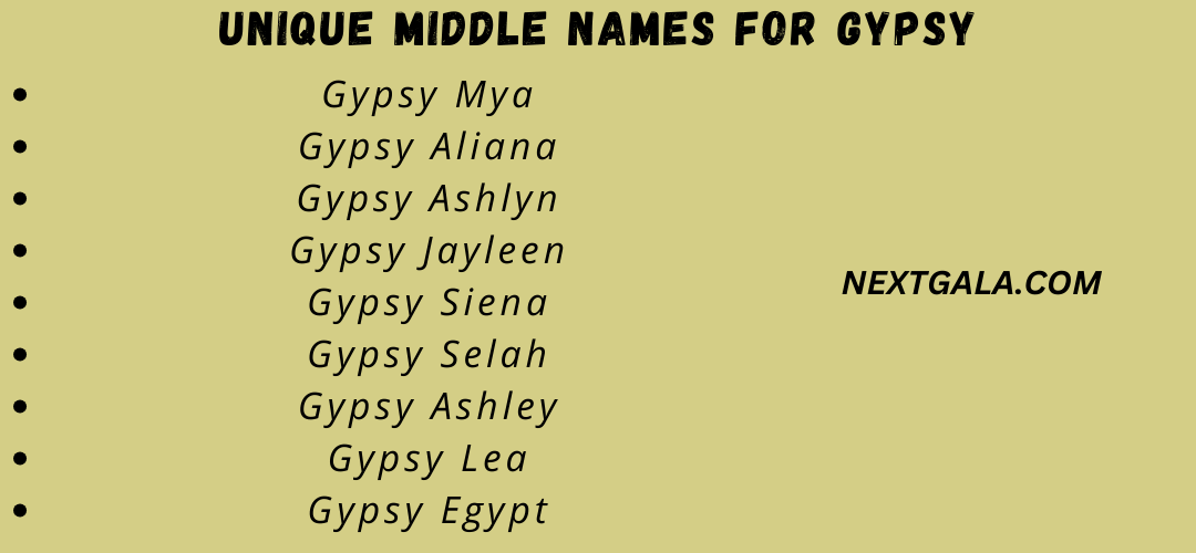 Middle Names for Gypsy