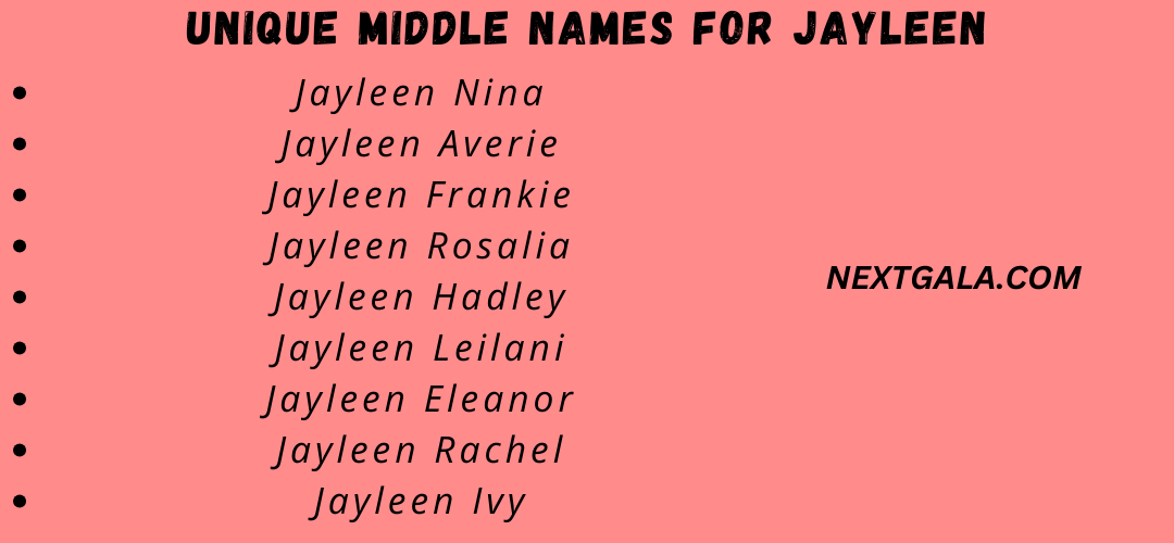 Middle Names for Jayleen