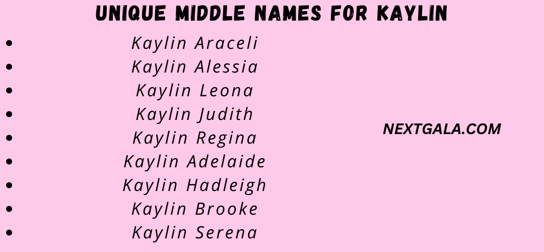 Middle Names for Kaylin