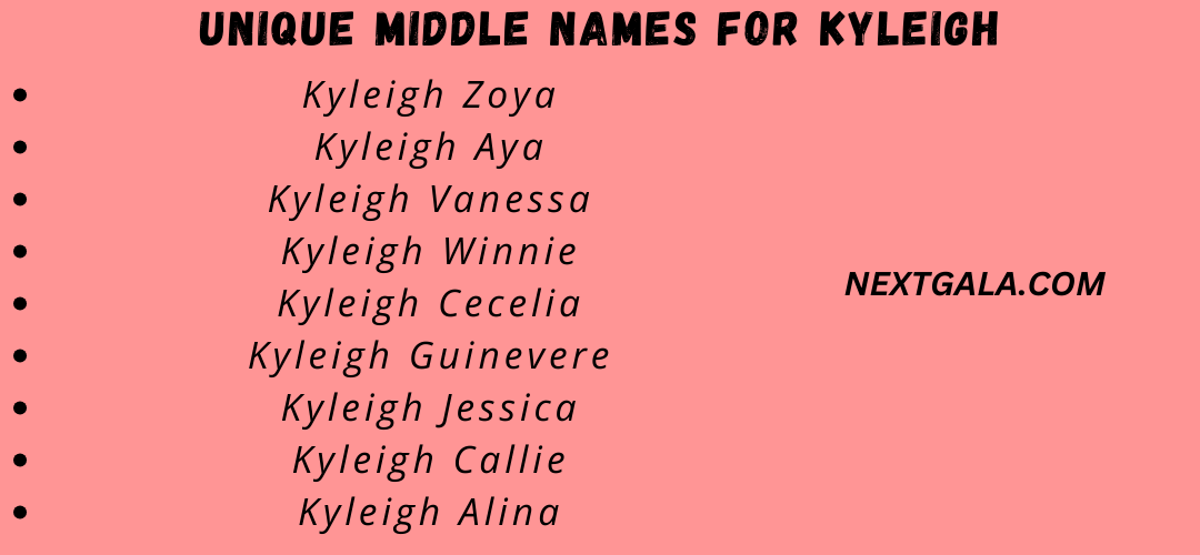 Middle Names for Kyleigh