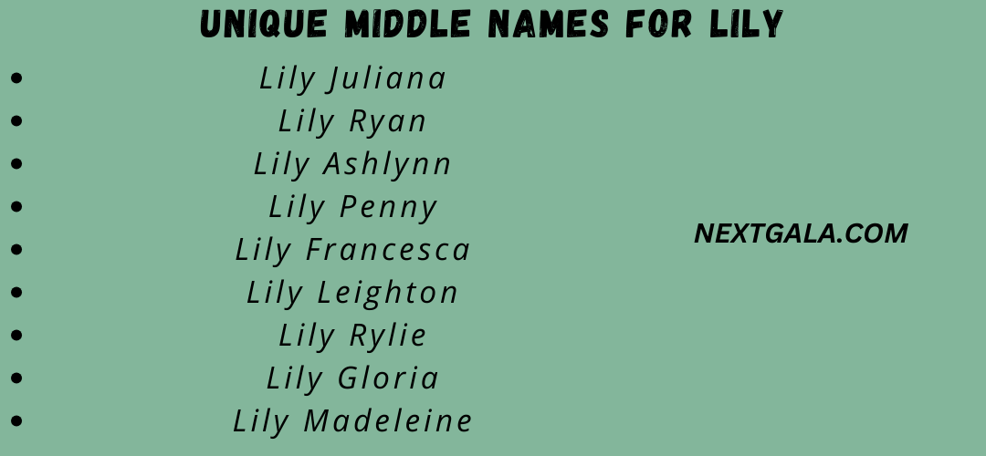 Middle Names for Lily