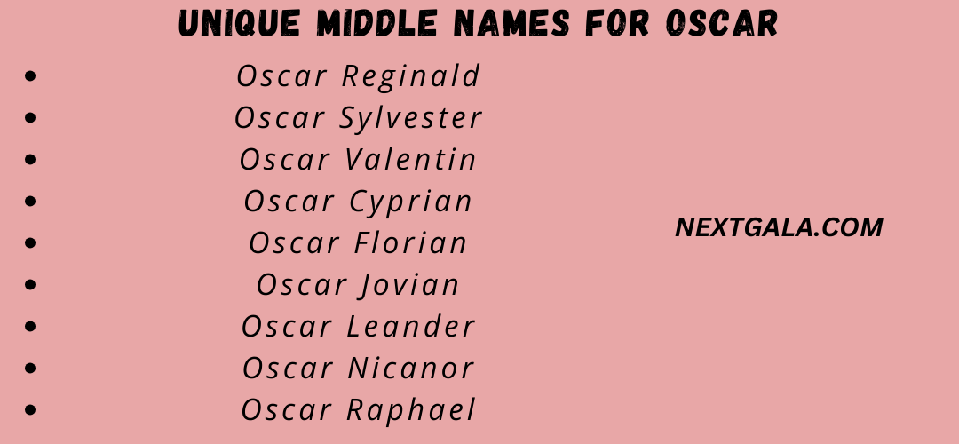 Middle Names for Oscar