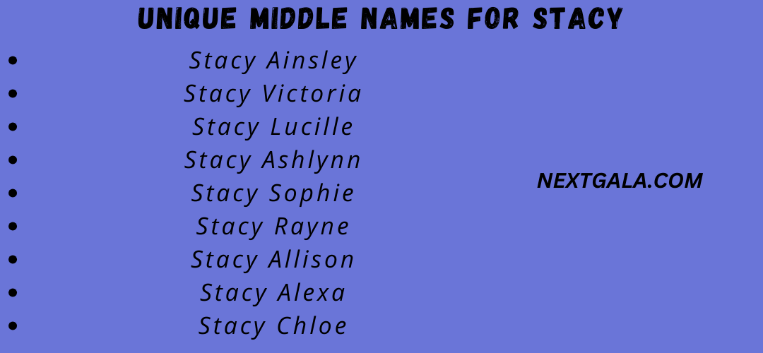 Middle Names for Stacy