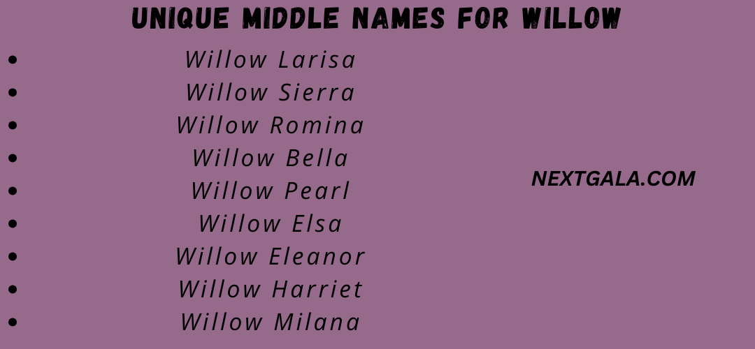 Middle Names for Willow