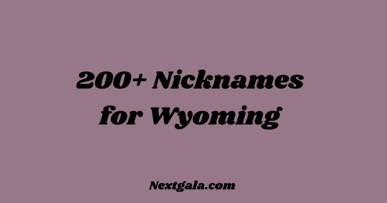 Nicknames for Wyoming