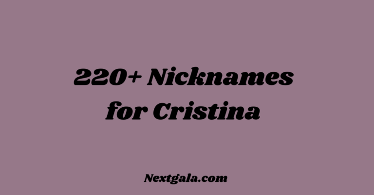 Nicknames for Cristina