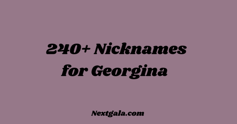 Nicknames for Georgina