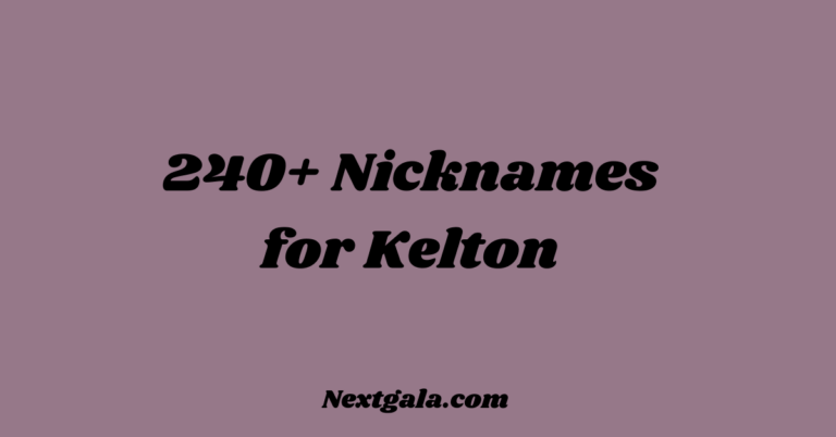 Nicknames for Kelton