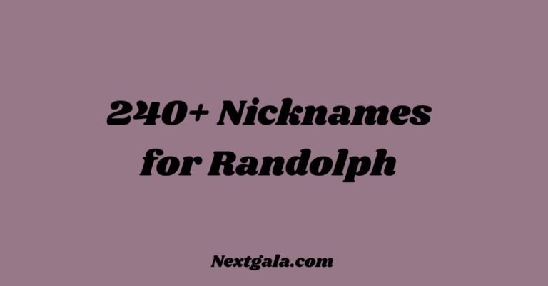 Nicknames for Randolph