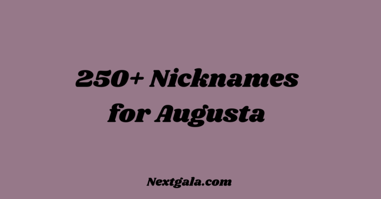 Nicknames for Augusta