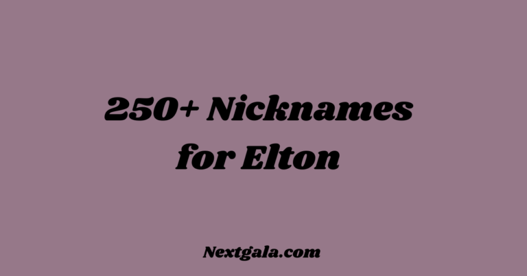 Nicknames for Elton