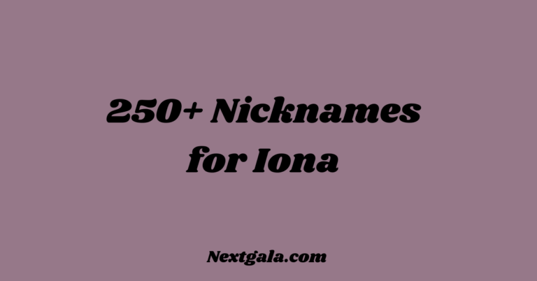 Nicknames for Iona