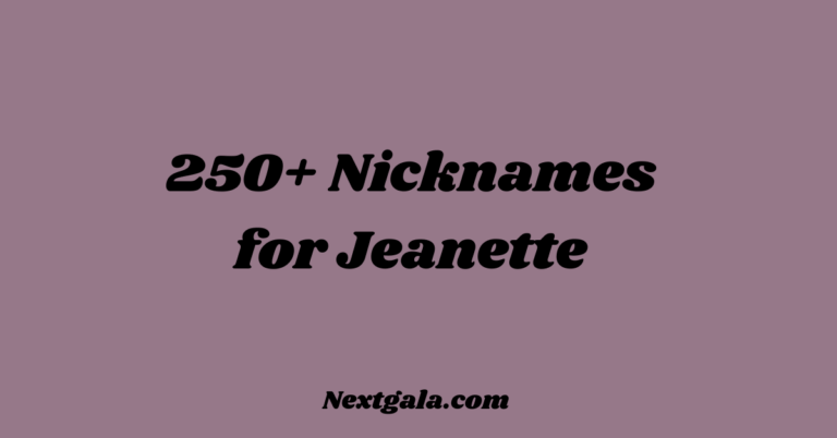 Nicknames for Jeanette