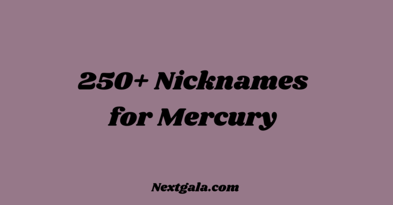 Nicknames for Mercury