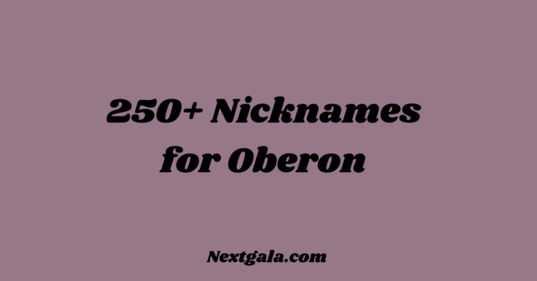 Nicknames for Oberon