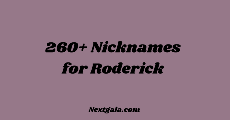 Nicknames for Roderick