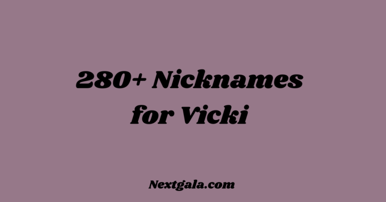 Nicknames for Vicki (1)