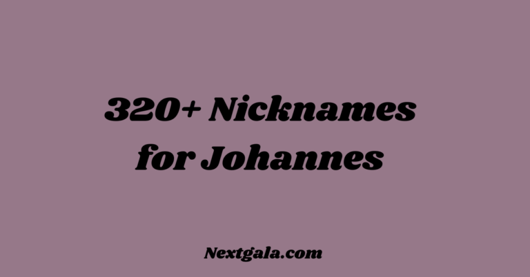 Nicknames for Johannes