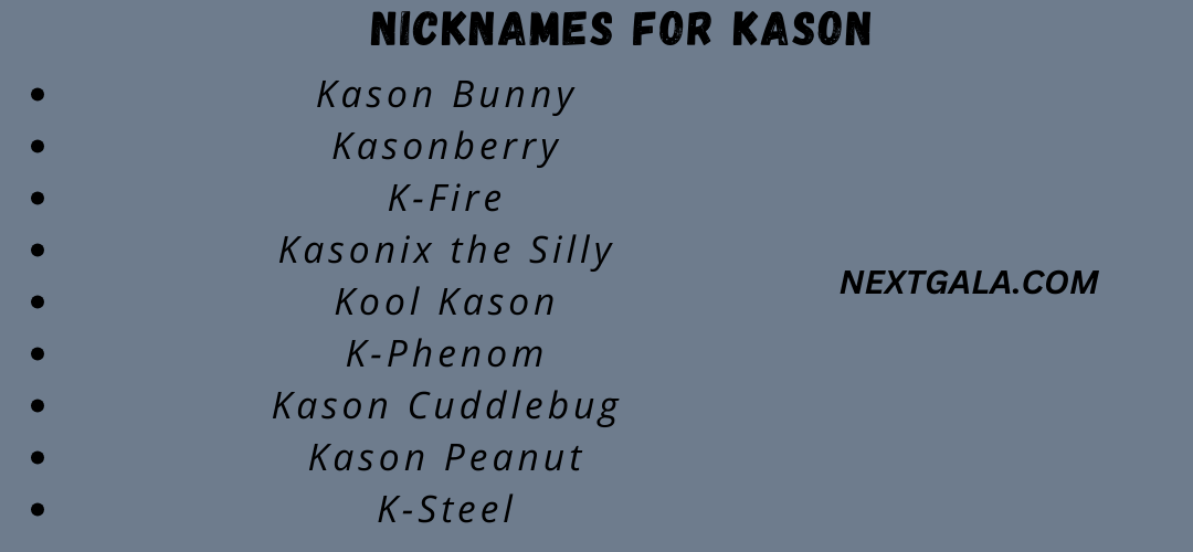 Nicknames for Kason