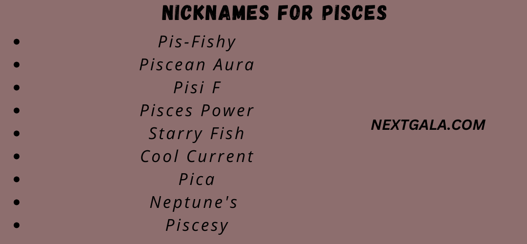 Nicknames for Pisces (1)