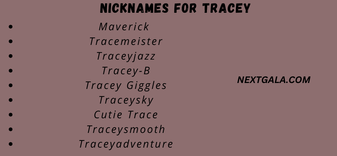 Nicknames for Tracey