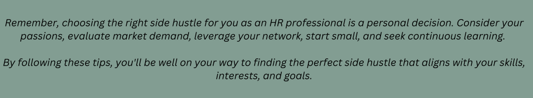 Side Hustles for HR Professionals