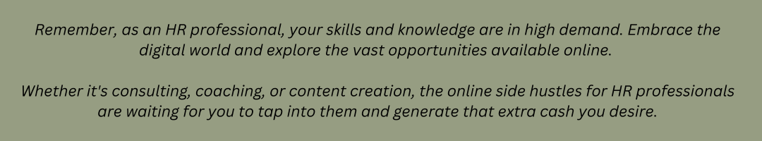 Side Hustles for HR Professionals