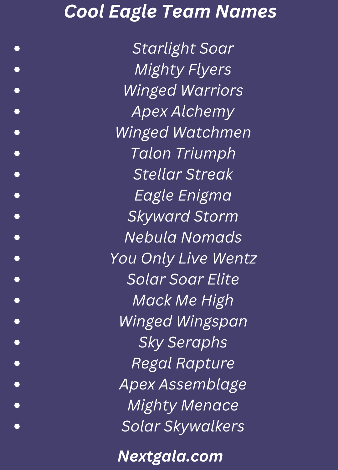 Eagle Team Names