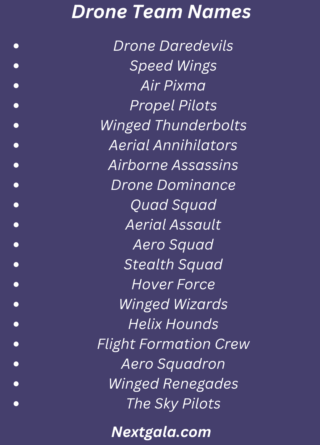 Drone Team Names