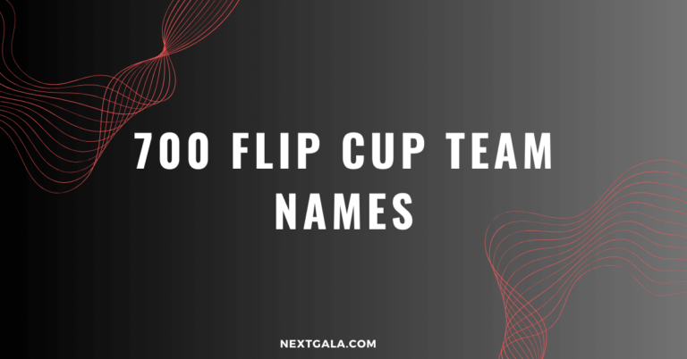 Flip Cup Team Names