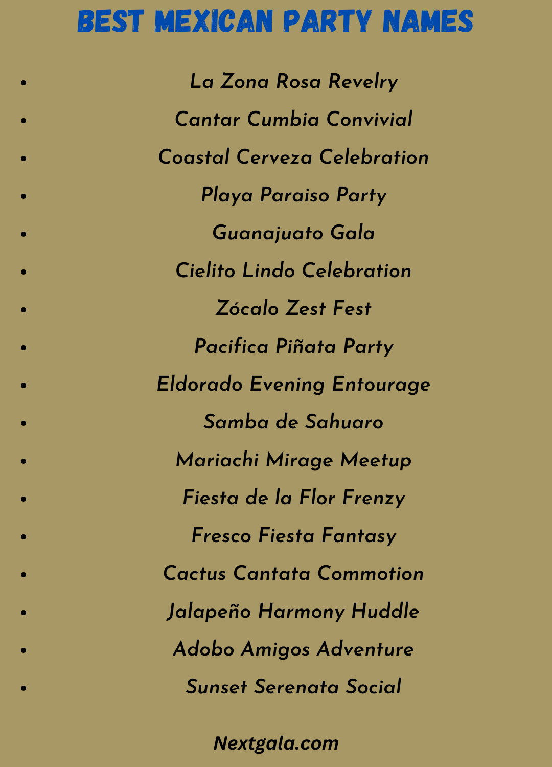 Mexican Party Names