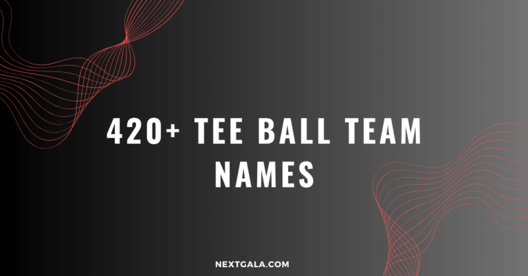 Tee Ball Team Names