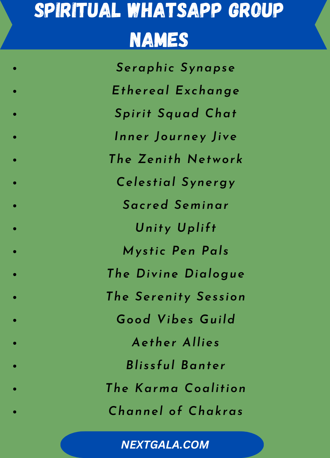 Spiritual WhatsApp Group Names