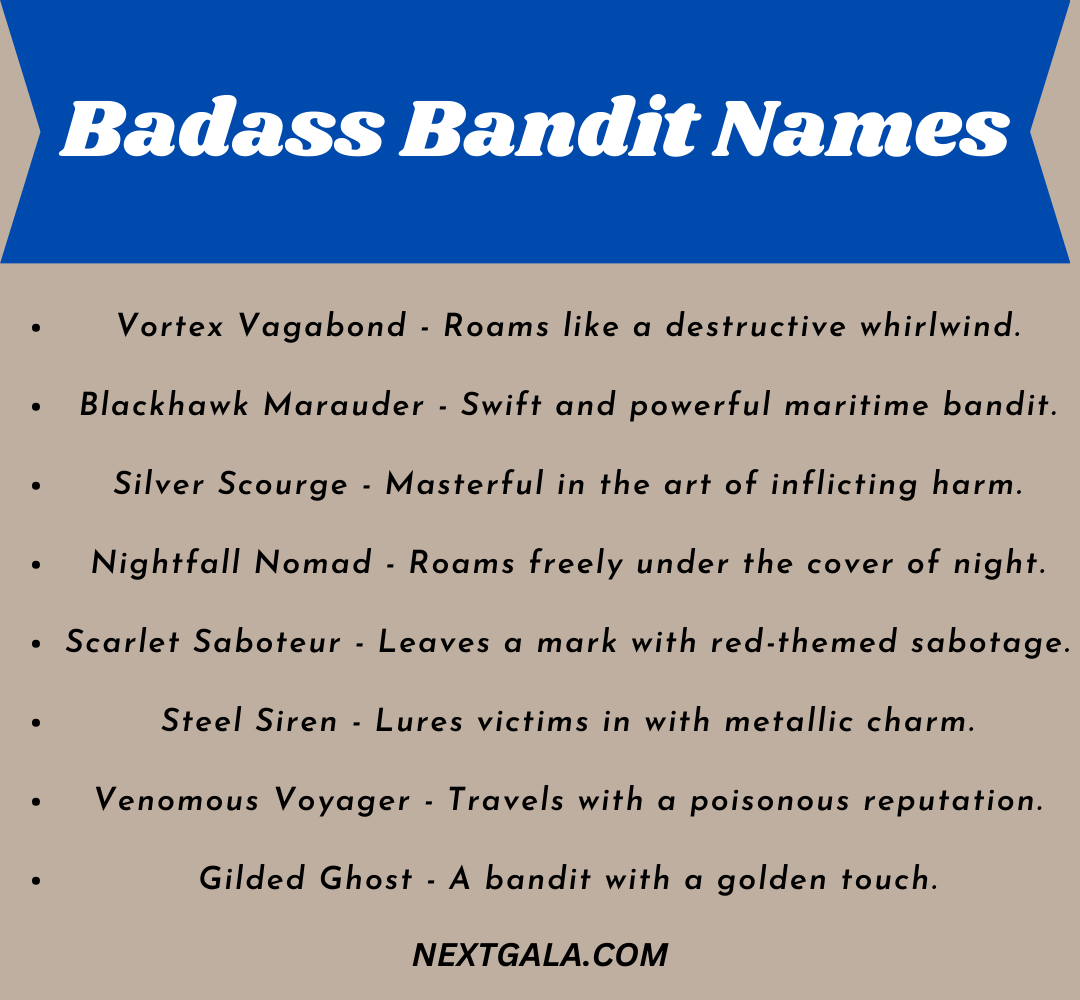 Bandit Names