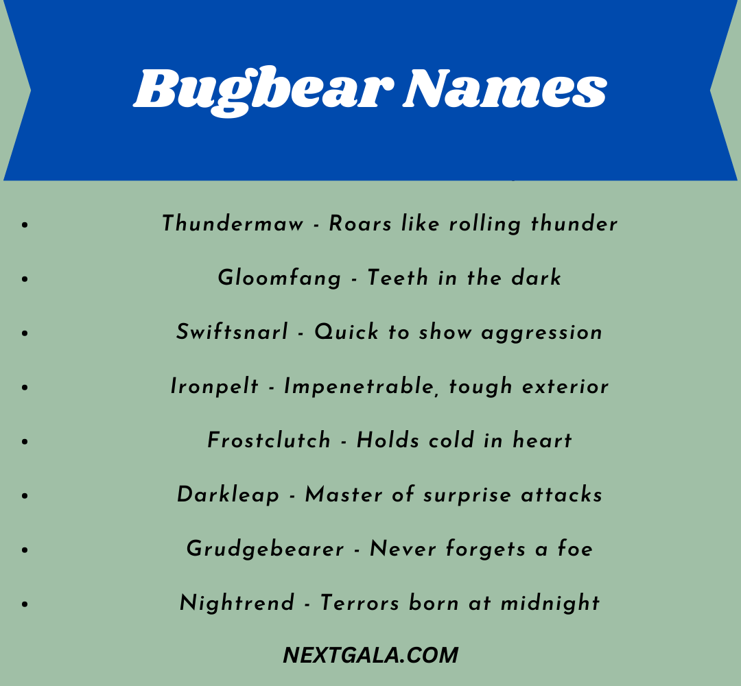 Bugbear Names 