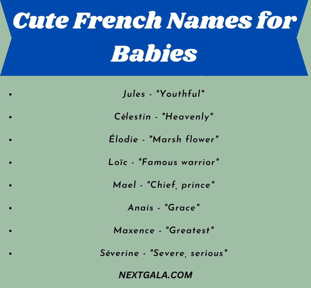 French Names for Babies