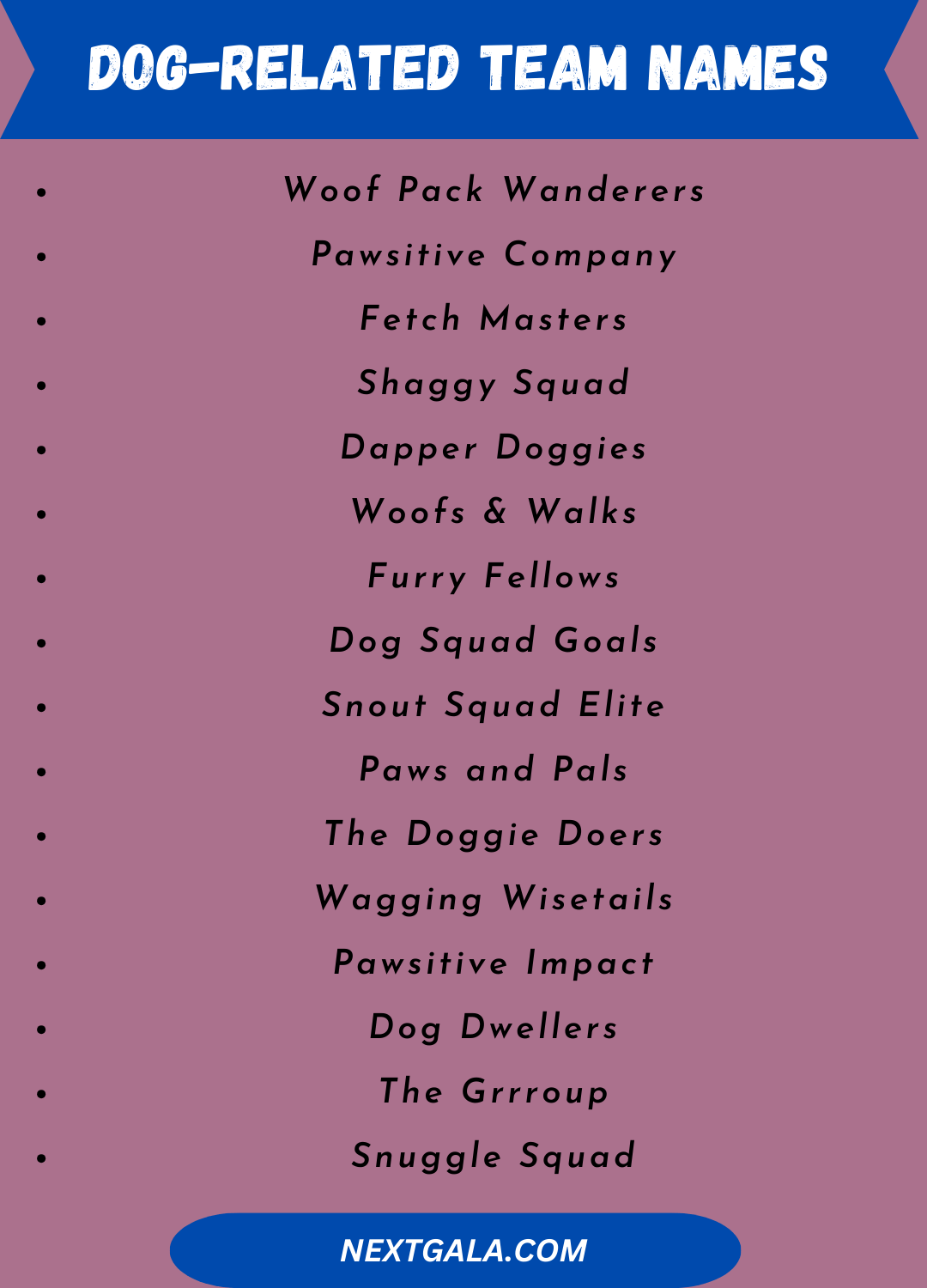 Dog-Related Team Names