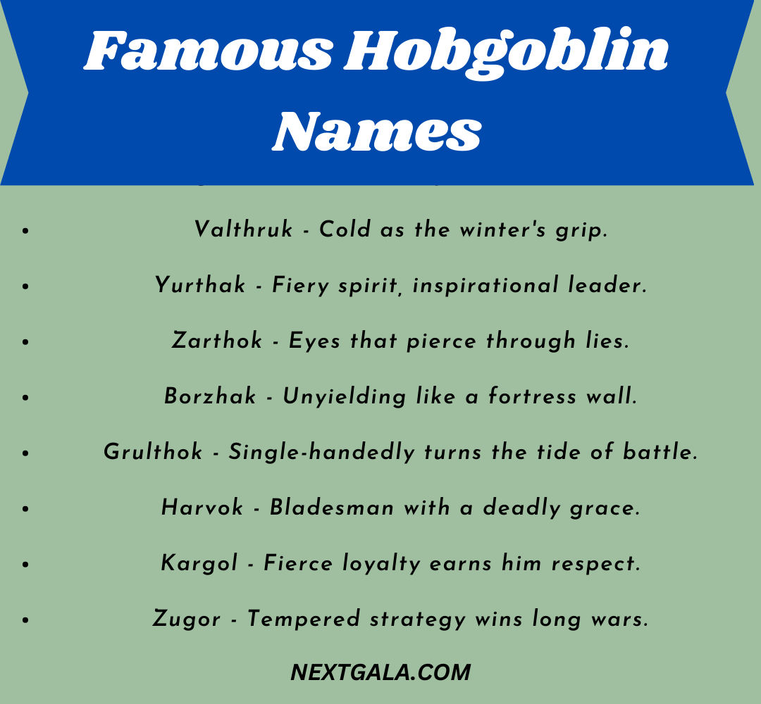 Hobgoblin Names