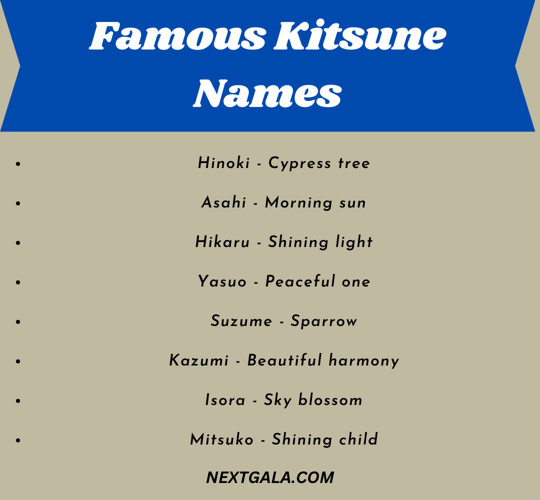 Kitsune Names