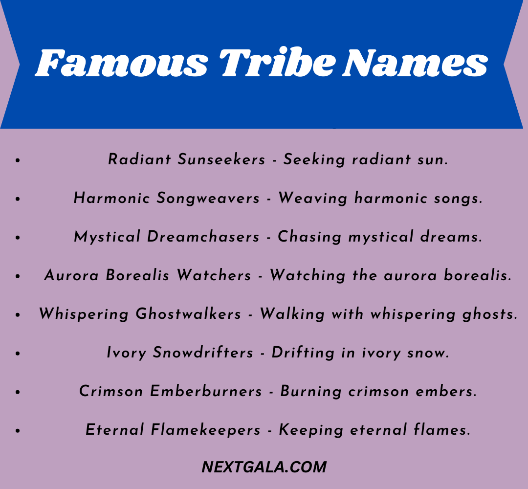 Tribe Names