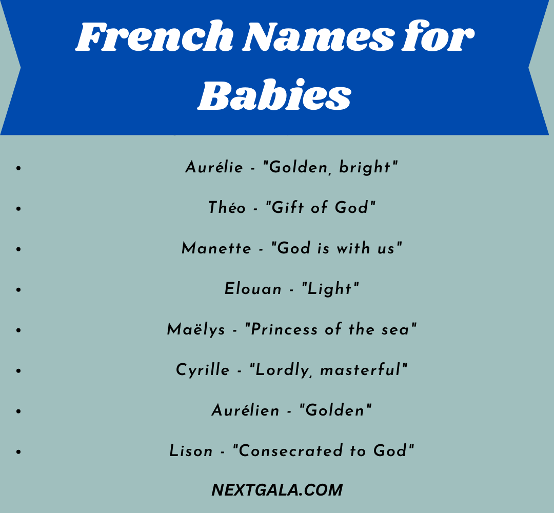 French Names for Babies