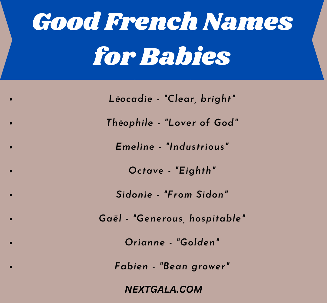 French Names for Babies